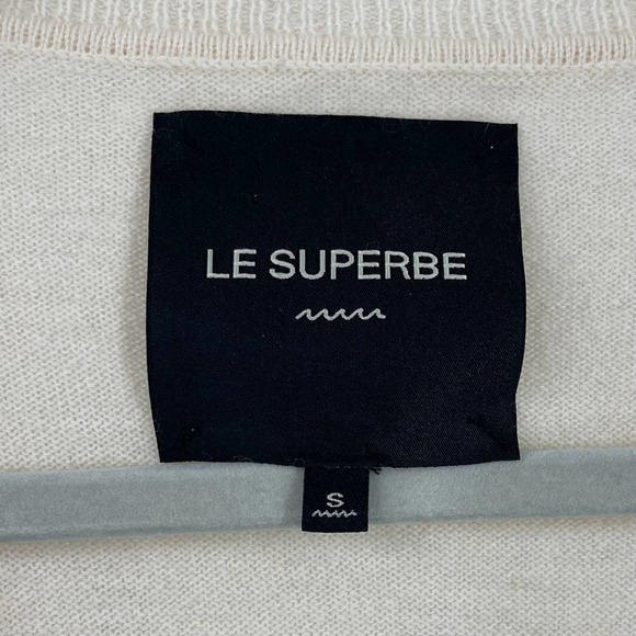 Le Superbe S The BFS Glitter Cashmere Cardigan Distressed - Picture 7 of 11